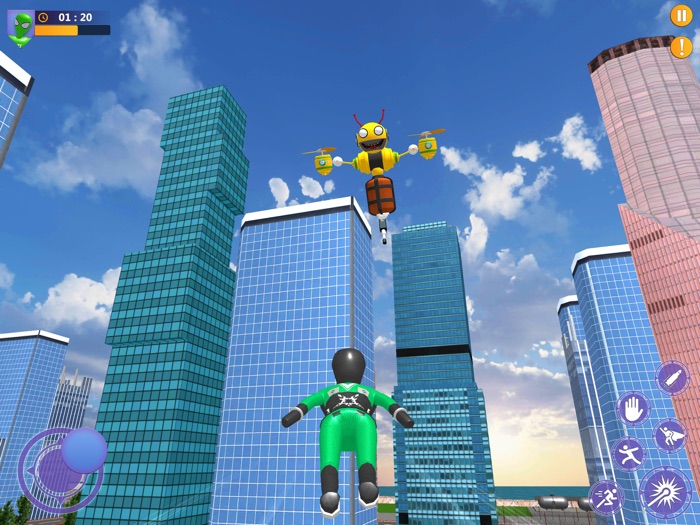 Stickman Fight Rope Hero Game