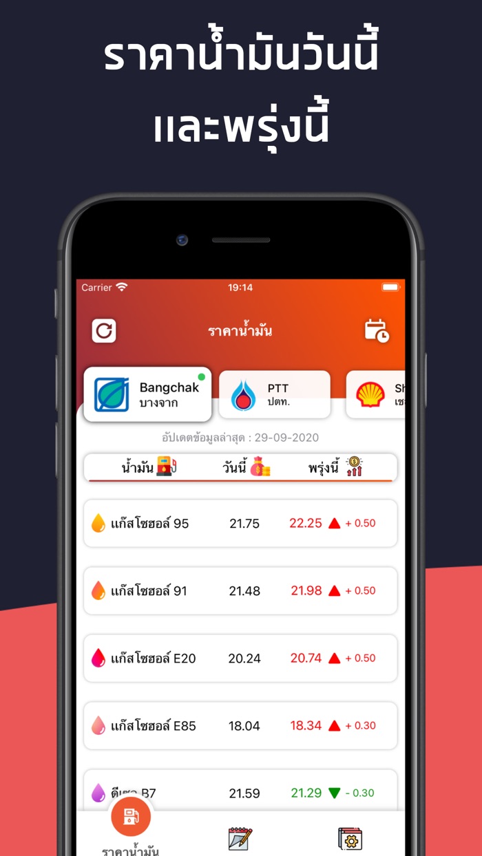 ราคาน้ำมัน - Thai Oil