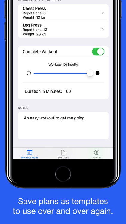 Workout Planner - Exercise