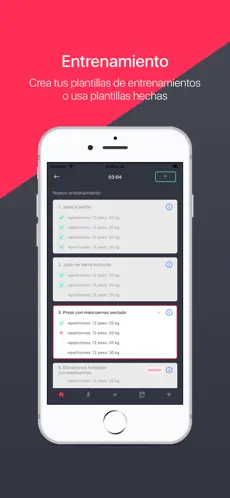 لقطة شاشة 1 Rutinas gym Fitnote24 iphone