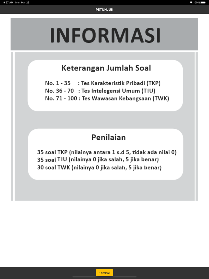 Simulasi CAT SKD CPNS