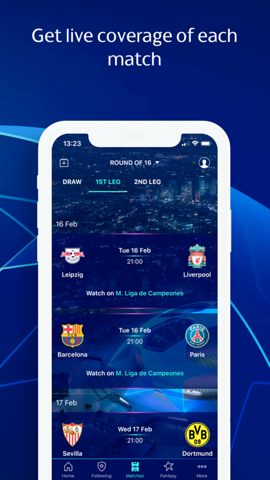 The official UEFA Champions League app Screenshot 3