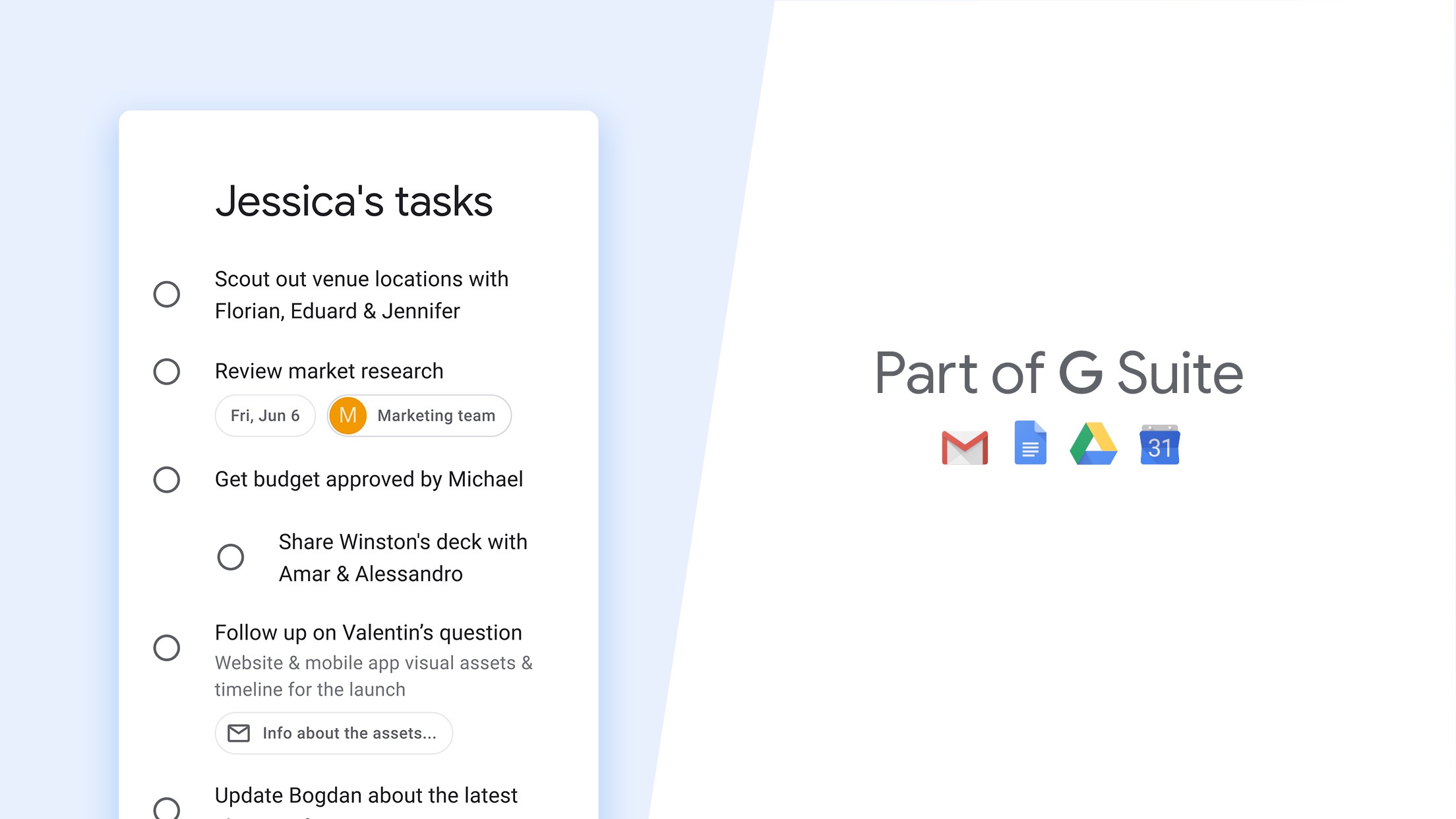 Screenshot do app Google Tarefas: seja produtivo
