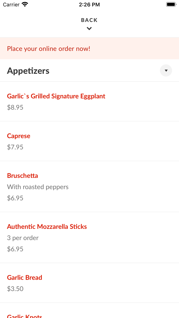 Garlic New York Pizza Bar