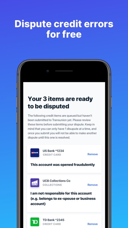 Upturn: Credit Report Disputes screenshot-0