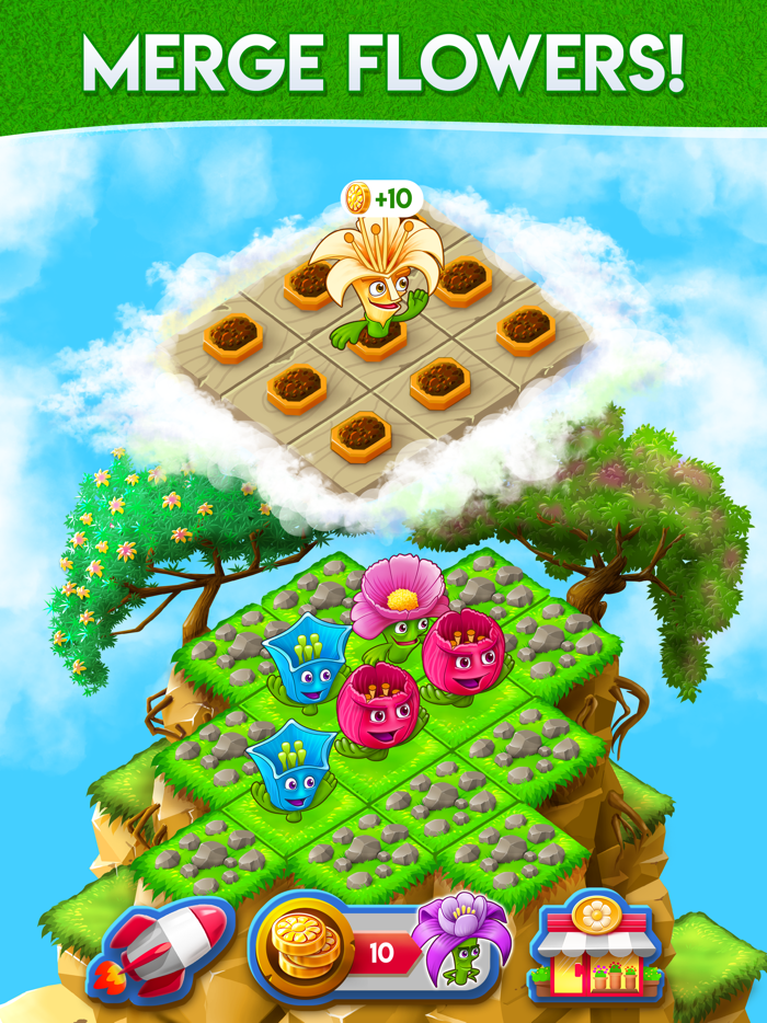Blooming Flowers Merge Game