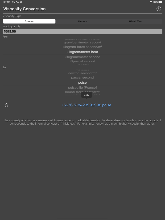 Viscosity Conversion