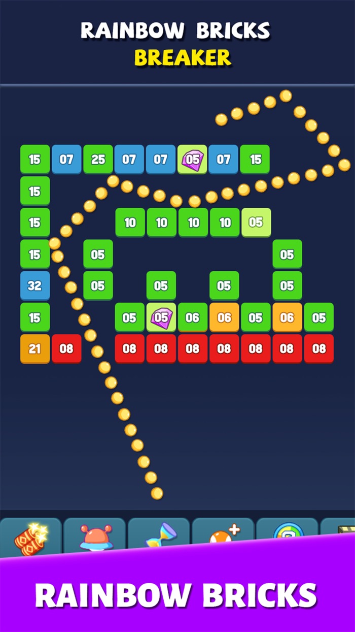 Rainbow Bricks Breaker