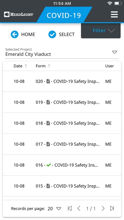 HeadLight COVID-19 Inspection