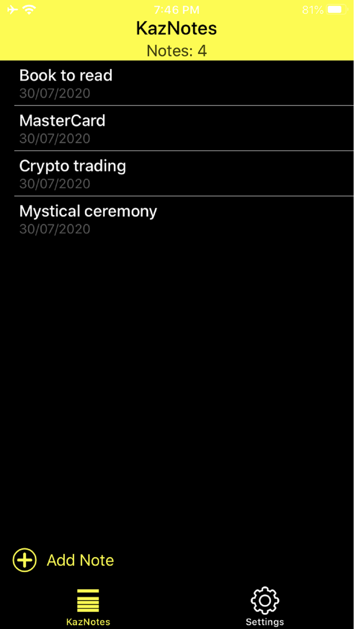 KazNotes - Secure Local Notes