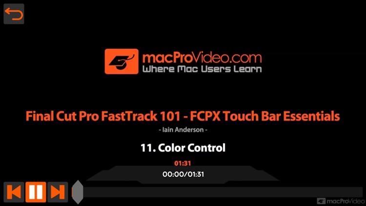 Touch Bar Guide for FCP X