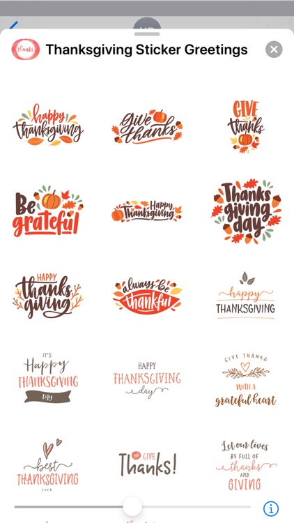 Thanksgiving Sticker Greetings