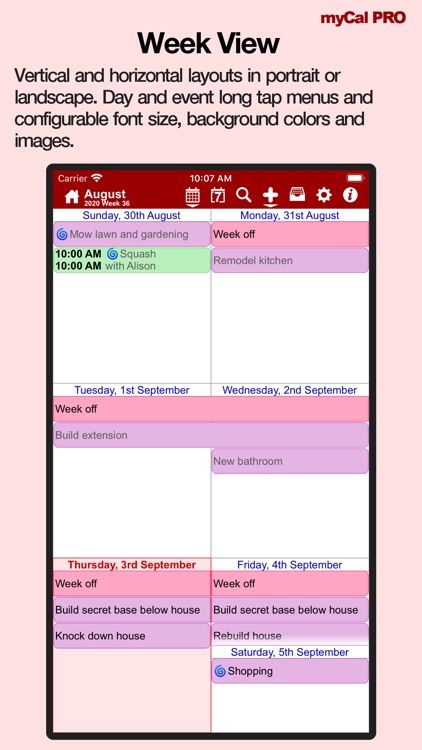Events & Diary: myCal PRO