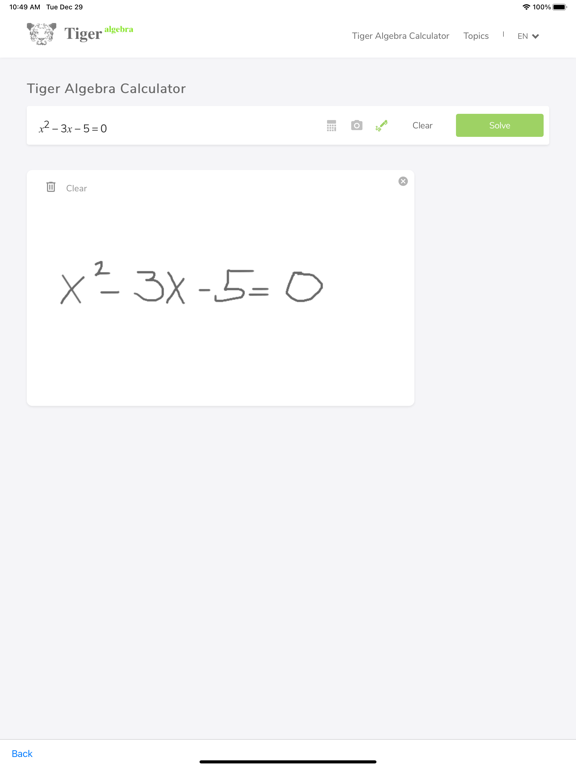 Screenshot #6 pour Tiger Algebra Solver