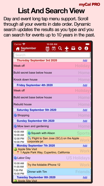 Events & Diary: myCal PRO screenshot-5