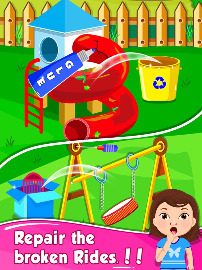 Baby Girl Cleaning House