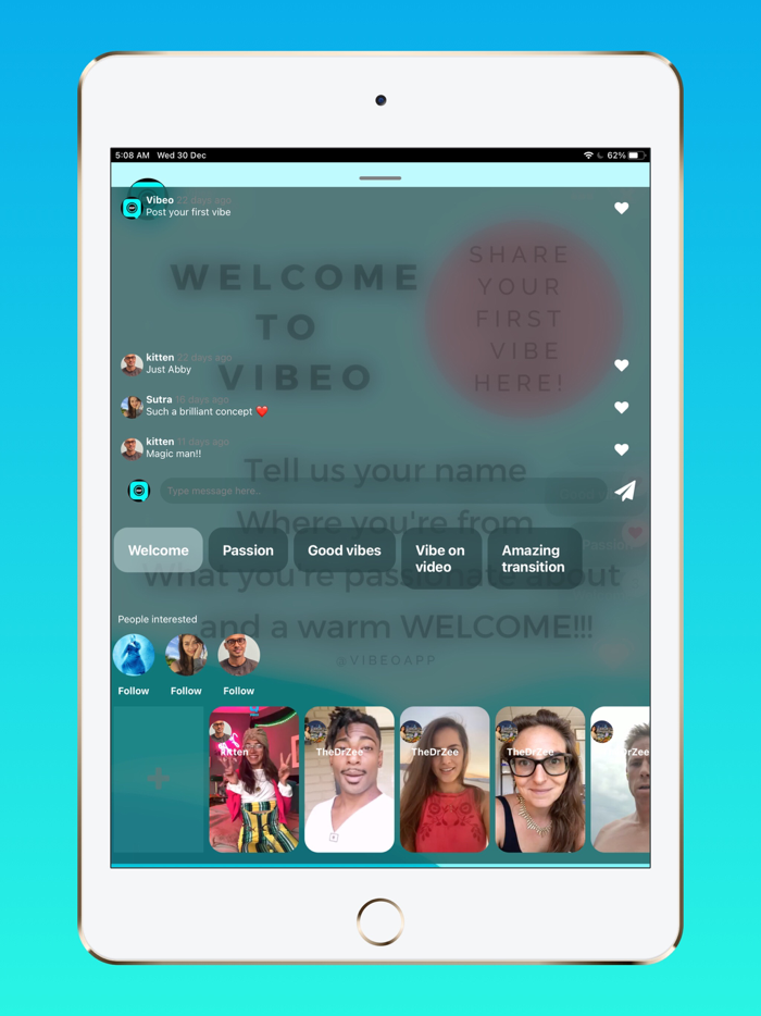 Vibeo - Vibe on video