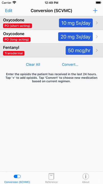 Opioids Dosage Conversion