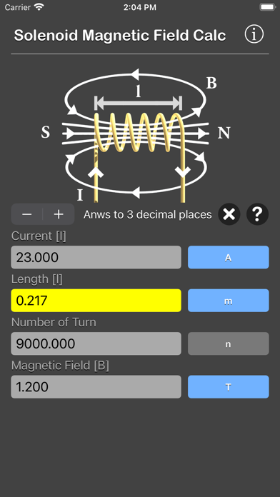 Solenoid Magnetic Field Calc screenshot 4