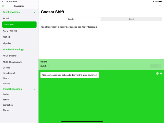 Decrypt Puzzle Text Decoder