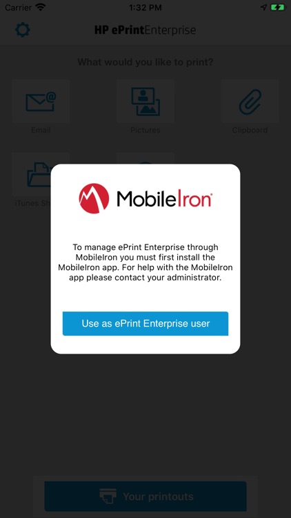 HPePrint Enterprise MobileIron screenshot-3