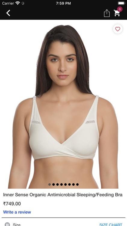 Inner Sense Organic Antimicrobial Sleeping/Feeding Bra - Black