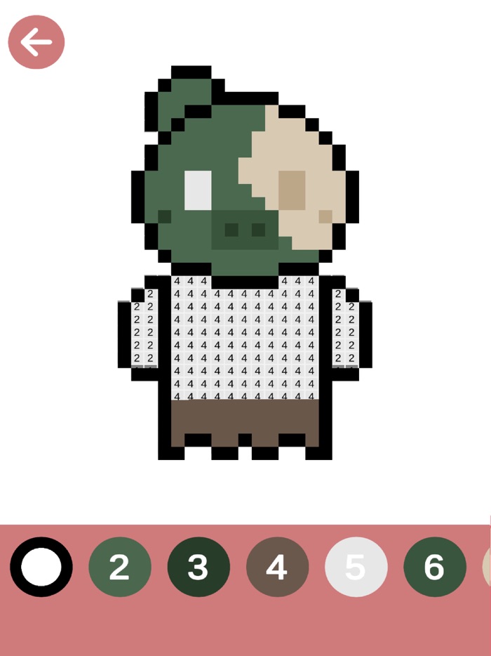 Piggy Pixel Art Coloring Paint