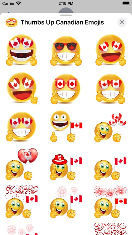 Thumbs Up Canadian Emojis screenshot-4