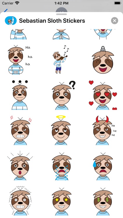 Sebastian Sloth Stickers
