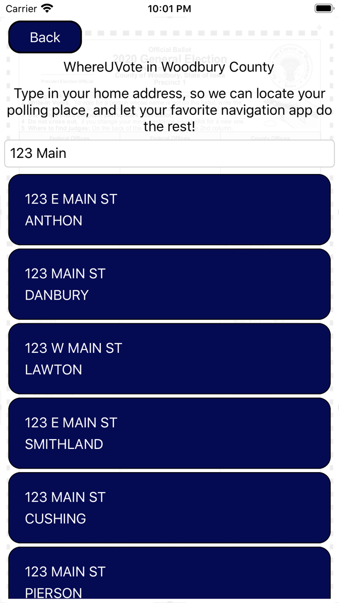 WhereUVote IA - Woodbury