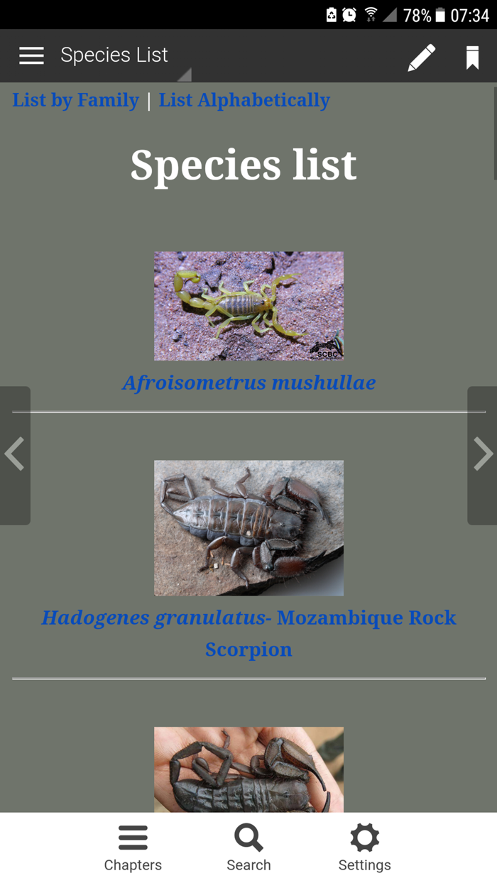 Scorpions of Zimbawe