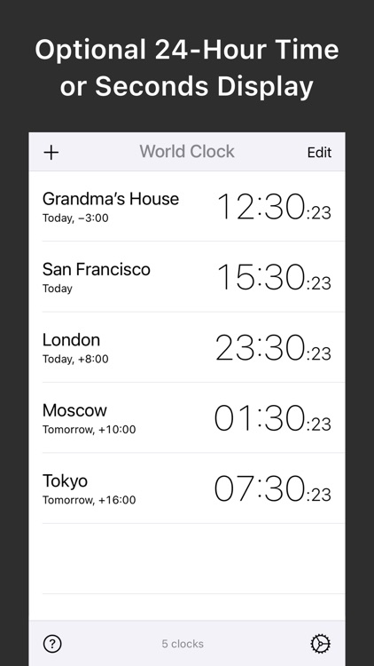 World Clock — Time Zone Widget screenshot-4