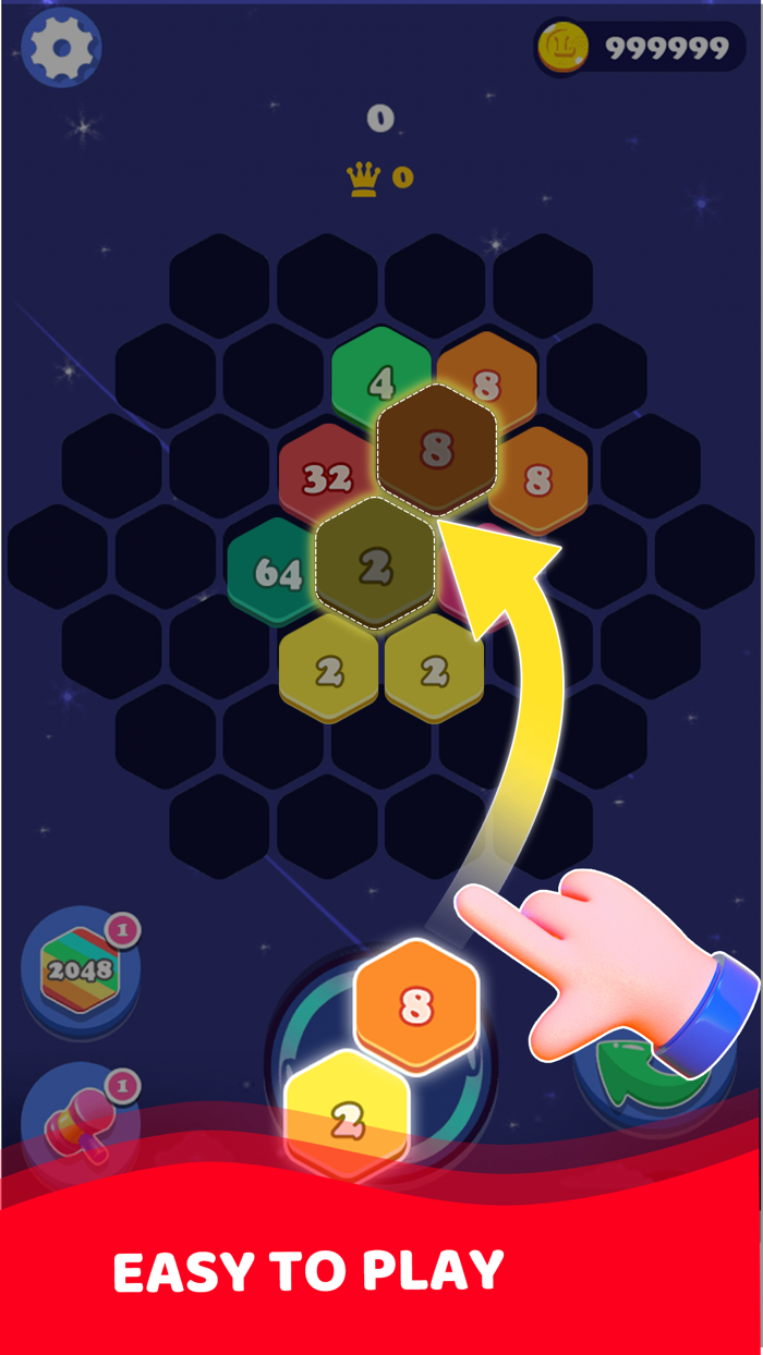 2048 Hexagon Fever