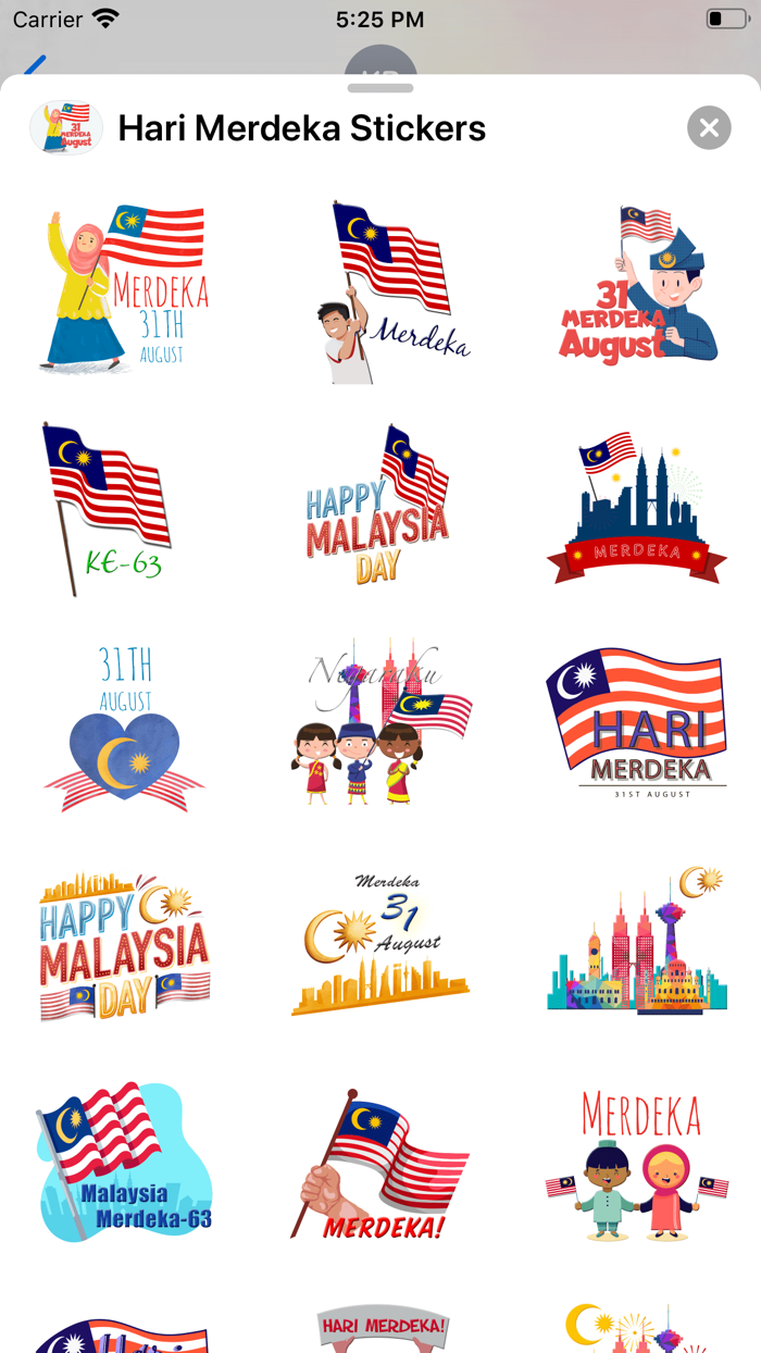 Hari Merdeka Stickers