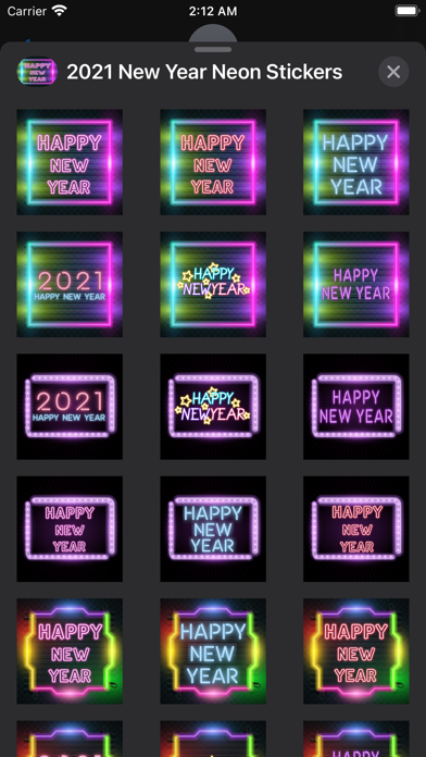 2021 New Year Neon Stickers App Download Stickers Android Apk App Store