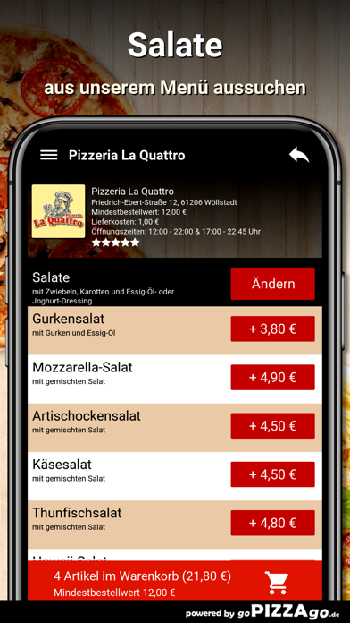 Pizzeria La Quattro Wöllstadt screenshot 5