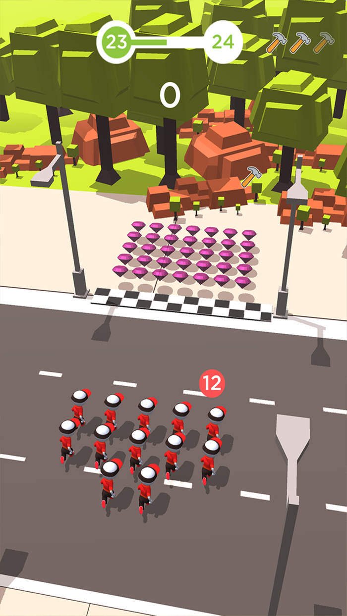 Crowd Street 3D- Traffic Cross