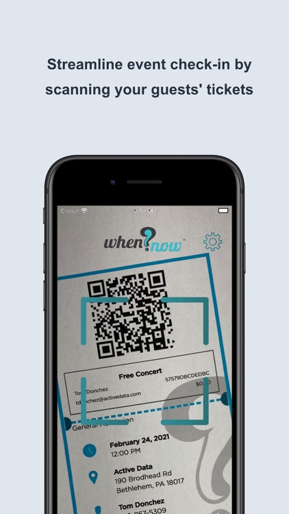 WhenNow Ticket Scanner