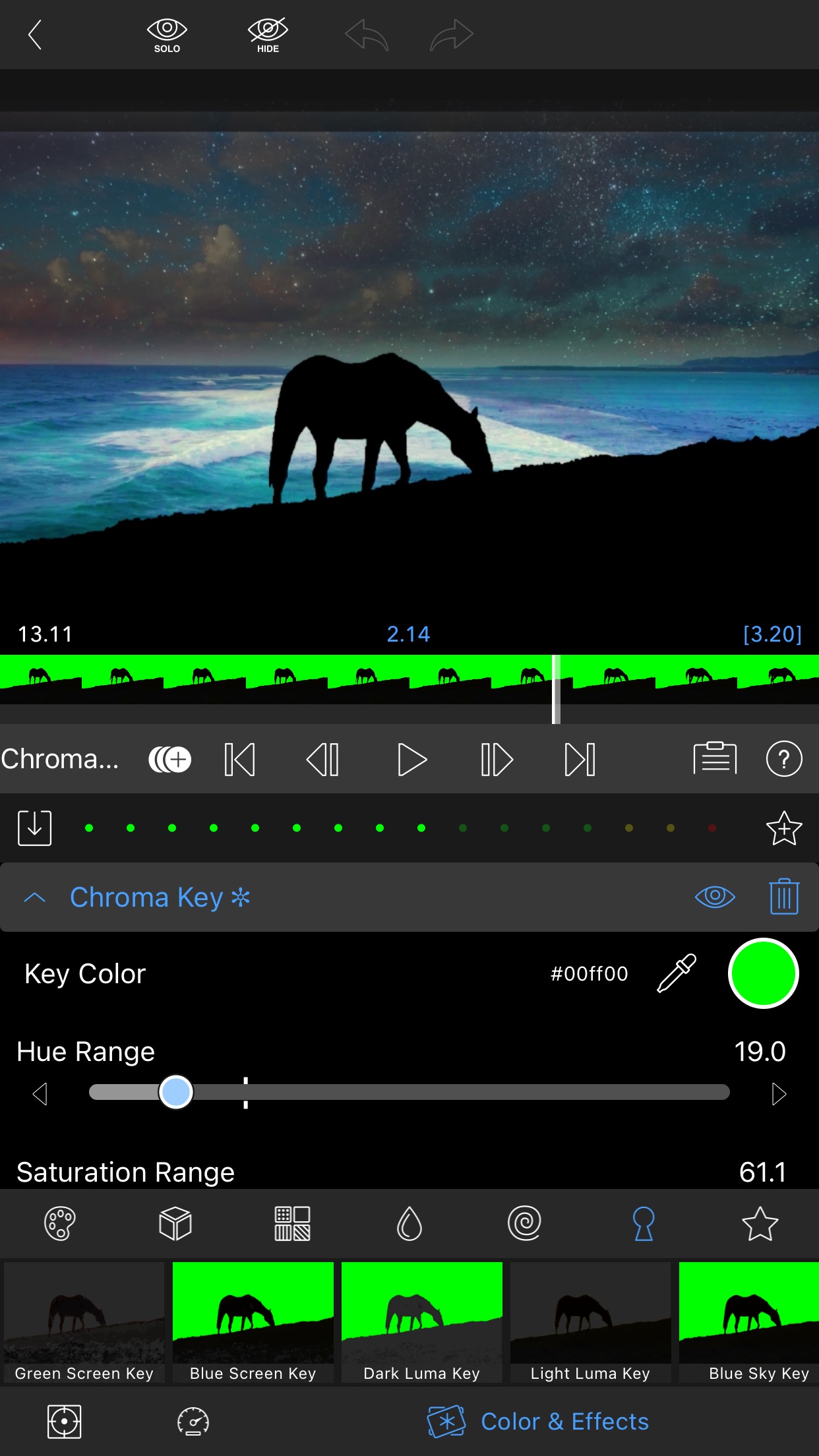 Screenshot do app LumaFusion