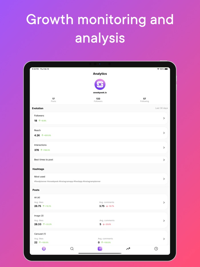 SneekPeek - Instagram Planner