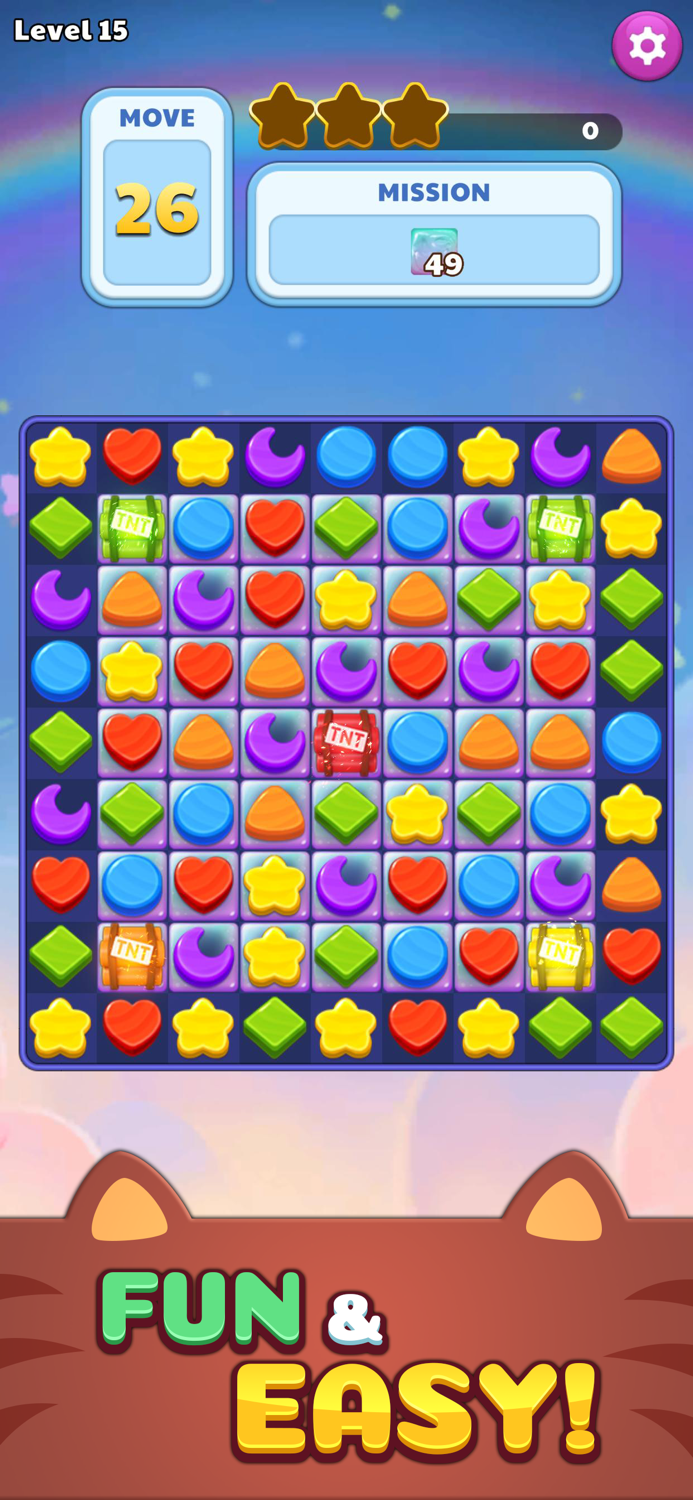 Meow Cat Match 3 Puzzle