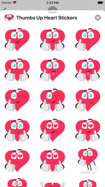 Thumbs Up Heart Stickers