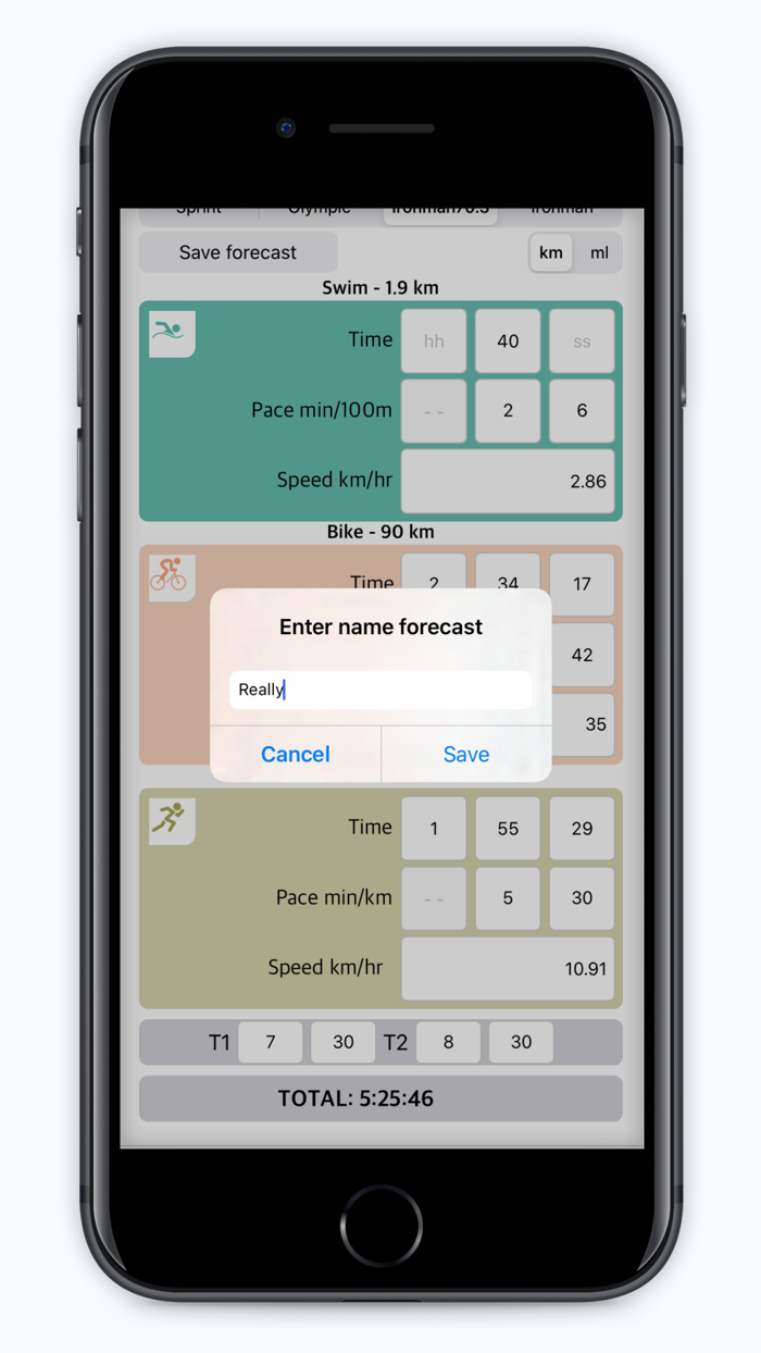 Калькулятор триатлона