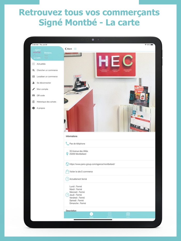 Signé Montbé - La carte