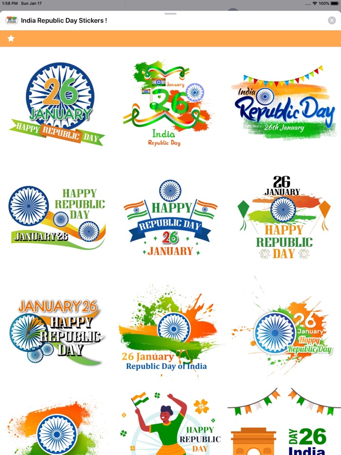 India Republic Day Stickers
