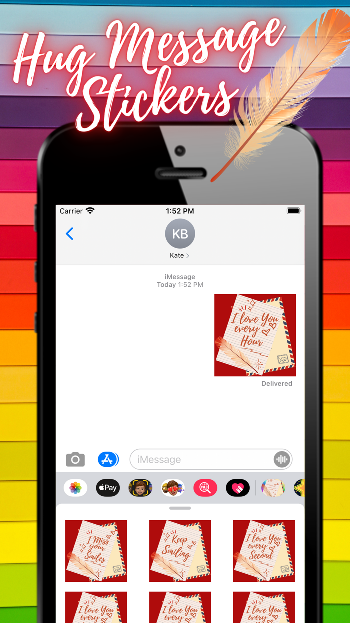 Hug Message Stickers