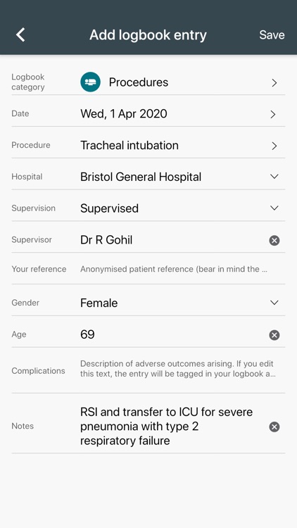Easilog medical logbook