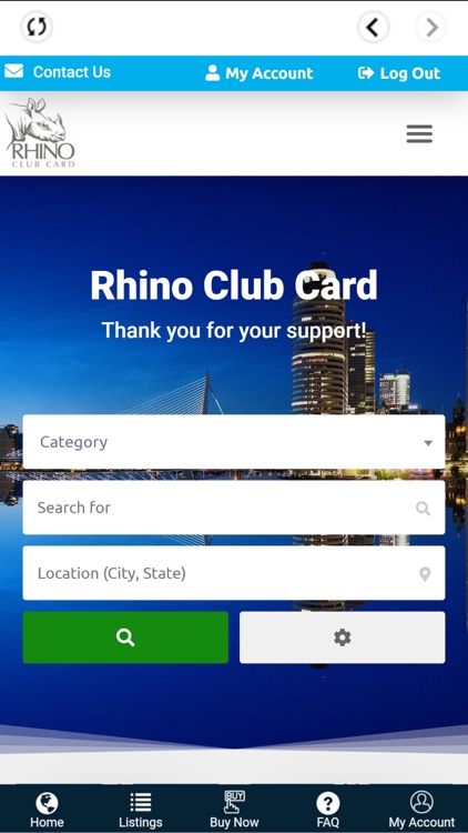 Rhino Club Card