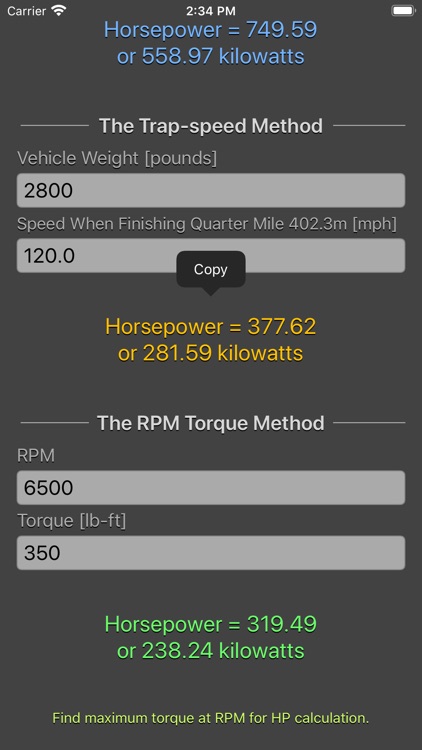 Engine Horsepower Calculator screenshot-6