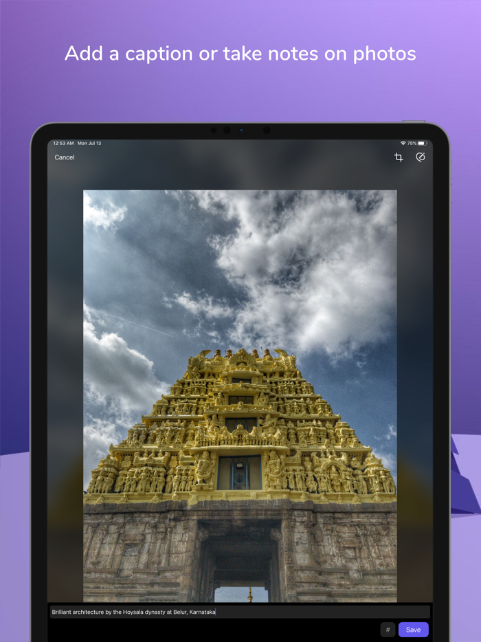 Photon - Add caption to Photos
